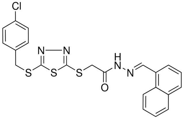 2-({5-[(4-CHLOROBENZYL)SULFANYL]-1,3,4-THIADIAZOL-2-YL}SULFANYL)-N'-[(E)-1-NAPHTHYLMETHYLIDENE]ACETOHYDRAZIDE