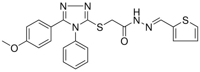 2-{[5-(4-METHOXYPHENYL)-4-PHENYL-4H-1,2,4-TRIAZOL-3-YL]SULFANYL}-N'-[(E)-2-THIENYLMETHYLIDENE]ACETOHYDRAZIDE