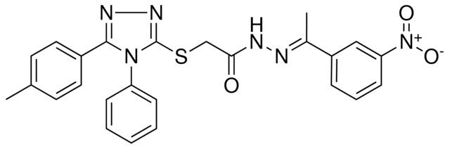 2-{[5-(4-METHYLPHENYL)-4-PHENYL-4H-1,2,4-TRIAZOL-3-YL]SULFANYL}-N'-[(E)-1-(3-NITROPHENYL)ETHYLIDENE]ACETOHYDRAZIDE