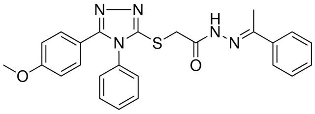 2-{[5-(4-METHOXYPHENYL)-4-PHENYL-4H-1,2,4-TRIAZOL-3-YL]SULFANYL}-N'-[(E)-1-PHENYLETHYLIDENE]ACETOHYDRAZIDE