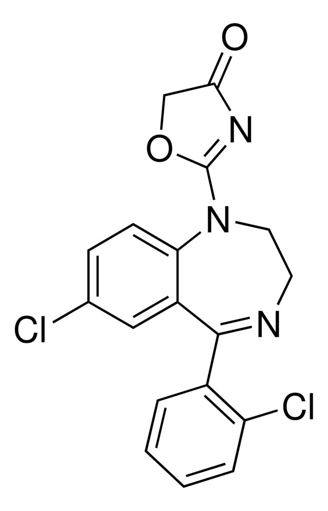 2-[7-Chloro-5-(2-chlorophenyl)-2,3-dihydro-1H-1,4-benzodiazepin-1-yl]-1,3-oxazol-4(5H)-one