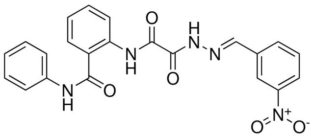 2-(((2-(3-NITROBENZYLIDENE)HYDRAZINO)(OXO)ACETYL)AMINO)-N-PHENYLBENZAMIDE