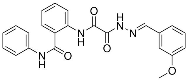 2-(((2-(3-METHOXYBENZYLIDENE)HYDRAZINO)(OXO)ACETYL)AMINO)-N-PHENYLBENZAMIDE