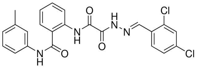 2-(((2-(2,4-DICHLOROBENZYLIDENE)HYDRAZINO)(OXO)AC)AMINO)-N-(3-ME-PH)BENZAMIDE