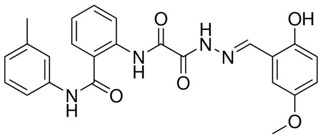 2-(((2-(2-HO-5-METHOXYBENZYLIDENE)HYDRAZINO)(OXO)AC)AMINO)-N-(3-ME-PH)BENZAMIDE