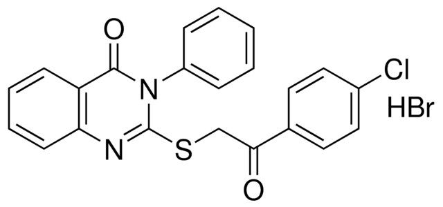 2-((2-(4-CHLOROPHENYL)-2-OXOETHYL)THIO)-3-PH-4(3H)-QUINAZOLINONE HYDROBROMIDE