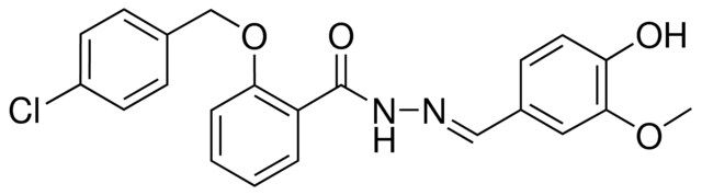 2-((4-CHLOROBENZYL)OXY)-N'-(4-HYDROXY-3-METHOXYBENZYLIDENE)BENZOHYDRAZIDE