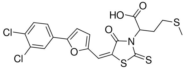 2-((5E)-5-{[5-(3,4-DICHLOROPHENYL)-2-FURYL]METHYLENE}-4-OXO-2-THIOXO-1,3-THIAZOLIDIN-3-YL)-4-(METHYLSULFANYL)BUTANOIC ACID