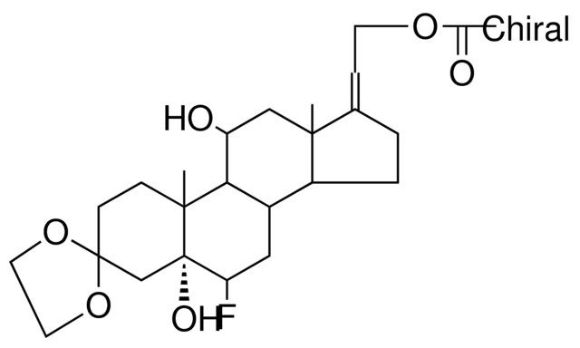 2-((5R)-6-fluoro-5,11-dihydroxy-10,13-dimethyldodecahydrospiro[cyclopenta[a]phenanthrene-3,2'-[1,3]dioxolane]-17(2H,4H,14H)-ylidene)ethyl acetate