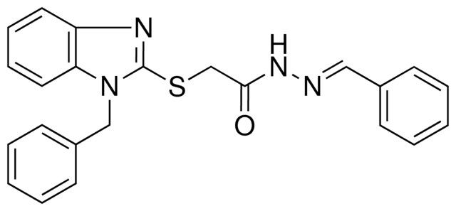 2-(1-BENZYL-1H-BENZOIMIDAZOL-2-YLSULFANYL)-ACETIC ACID BENZYLIDENE-HYDRAZIDE