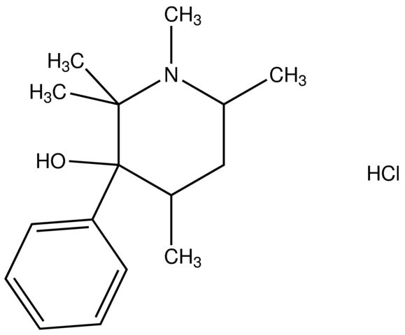 1,2,2,4,6-pentamethyl-3-phenyl-3-piperidinol hydrochloride