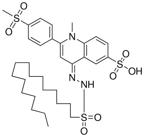 1-HEXADECANESULFONIC (METHYL-(METHYLSULFONYLPHENYL)-SULFO-QUINOLYLIDENE)HYDRAZID