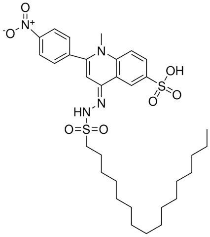 1-HEXADECANESULFONIC (METHYL-(NITROPHENYL)SULFO-QUINOLYLIDENE)HYDRAZIDE