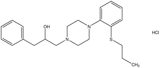 1-phenyl-3-{4-[2-(propylsulfanyl)phenyl]-1-piperazinyl}-2-propanol hydrochloride