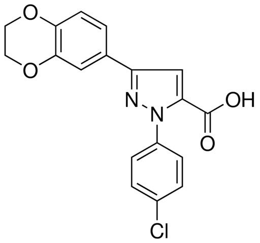 1-(4-CHLOROPHENYL)-3-(2,3-DIHYDRO-1,4-BENZODIOXIN-6-YL)-1H-PYRAZOLE-5-CARBOXYLIC ACID