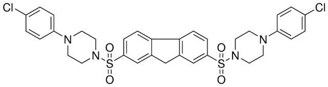 1-(4-CHLOROPHENYL)-4-[(7-{[4-(4-CHLOROPHENYL)-1-PIPERAZINYL]SULFONYL}-9H-FLUOREN-2-YL)SULFONYL]PIPERAZINE