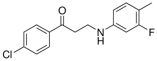 1-(4-CHLOROPHENYL)-3-(3-FLUORO-4-METHYLANILINO)-1-PROPANONE