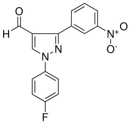 1-(4-FLUOROPHENYL)-3-(3-NITROPHENYL)-1H-PYRAZOLE-4-CARBALDEHYDE