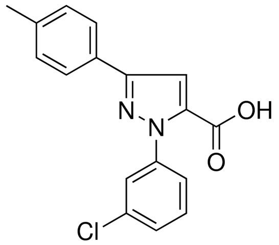 1-(3-CHLOROPHENYL)-3-(4-METHYLPHENYL)-1H-PYRAZOLE-5-CARBOXYLIC ACID