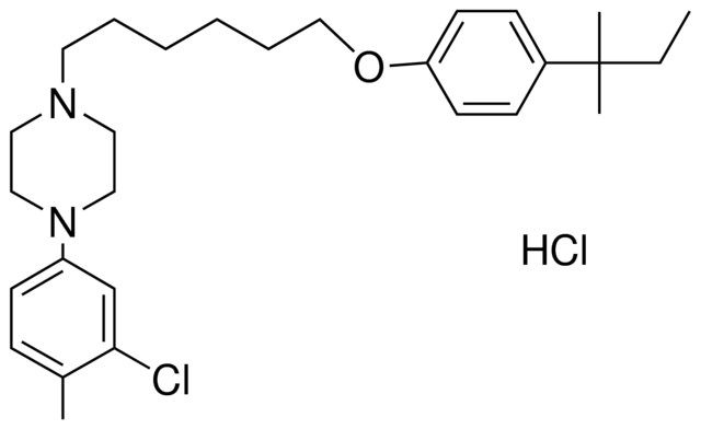 1-(3-CHLORO-P-TOLYL)-4-(6-(4-TERT-PENTYLPHENOXY)-HEXYL)-PIPERAZINE HCL