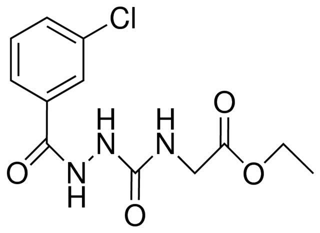 1-(3-CHLOROBENZOYL)-4-(ETHOXYCARBONYLMETHYL)SEMICARBAZIDE