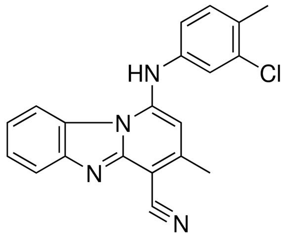 1-(3-CL-4-ME-PHENYLAMINO)-3-ME-BENZO(4,5)IMIDAZO(1,2-A)PYRIDINE-4-CARBONITRILE