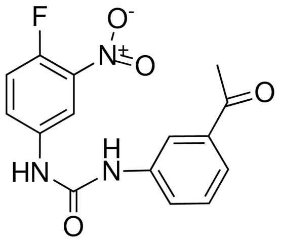 1-(3-ACETYLPHENYL)-3-(4-FLUORO-3-NITROPHENYL)UREA