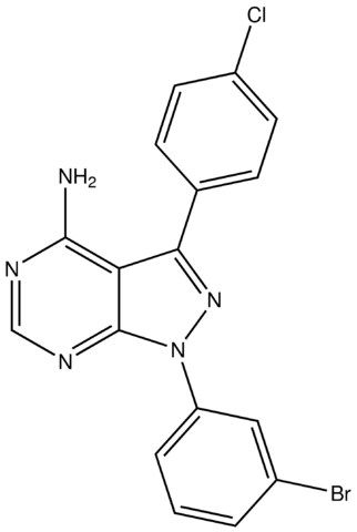 1-(3-Bromo-phenyl)-3-(4-chloro-phenyl)-1<i>H</i>-pyrazolo[3,4-<i>d</i>]pyrimidin-4-ylamine