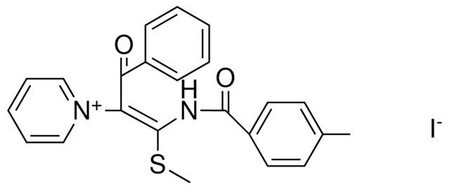 1-(1-BZ-2-(4-METHYL-BENZOYLAMINO)-2-METHYLSULFANYL-VINYL)-PYRIDINIUM, IODIDE