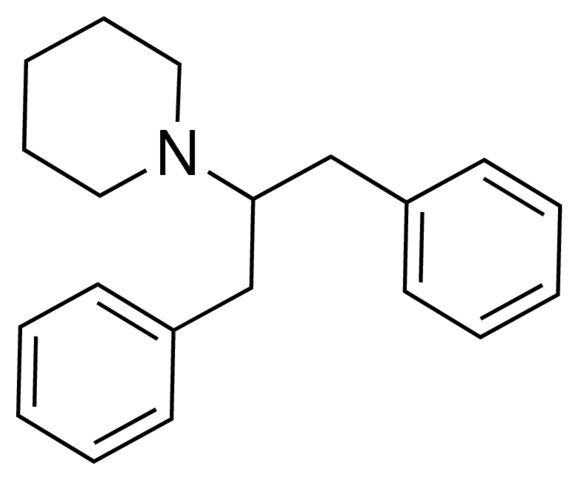 1-(1-benzyl-2-phenylethyl)piperidine