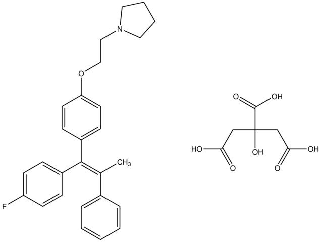 1-(2-{4-[(1Z)-1-(4-fluorophenyl)-2-phenyl-1-propenyl]phenoxy}ethyl)pyrrolidine 2-hydroxy-1,2,3-propanetricarboxylate