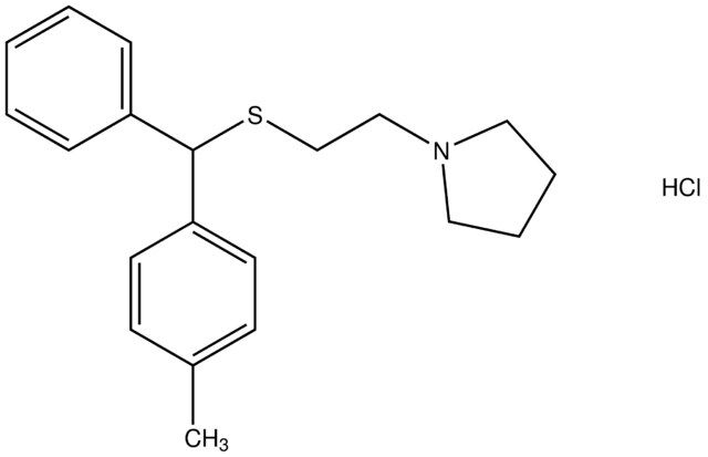 1-(2-{[(4-methylphenyl)(phenyl)methyl]sulfanyl}ethyl)pyrrolidine hydrochloride