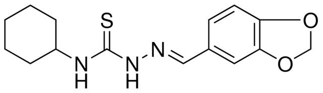 1-(1,3-BENZODIOXOL-6-YLMETHYLENE)-4-CYCLOHEXYL-3-THIOSEMICARBAZIDE