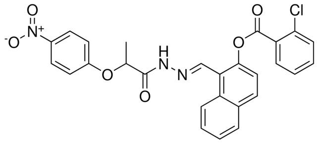 1-(2-(2-(4-NITROPHENOXY)PROPANOYL)CARBOHYDRAZONOYL)-2-NAPHTHYL 2-CHLOROBENZOATE