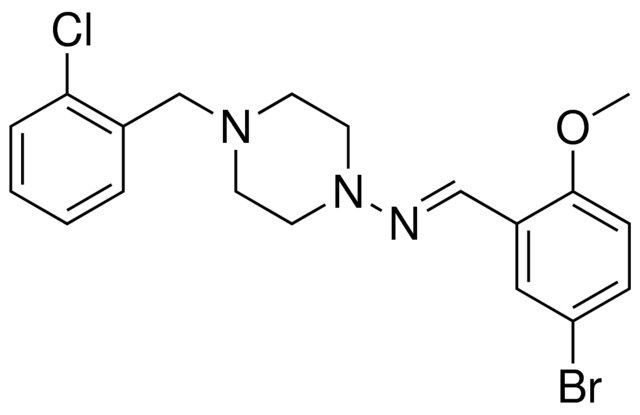 (5-BROMO-2-METHOXY-BENZYLIDENE)-(4-(2-CHLORO-BENZYL)-PIPERAZIN-1-YL)-AMINE