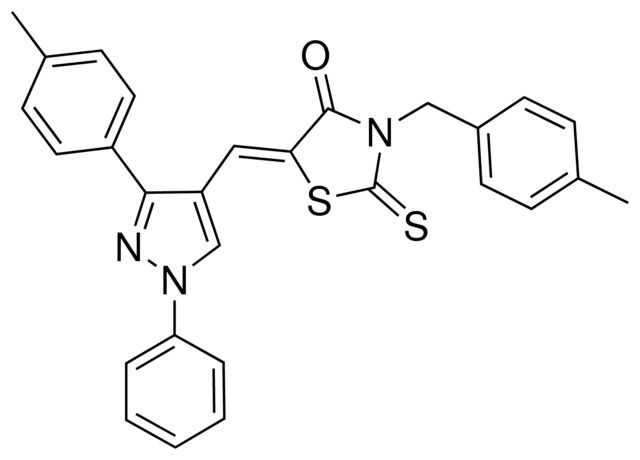 (5Z)-3-(4-METHYLBENZYL)-5-{[3-(4-METHYLPHENYL)-1-PHENYL-1H-PYRAZOL-4-YL]METHYLENE}-2-THIOXO-1,3-THIAZOLIDIN-4-ONE