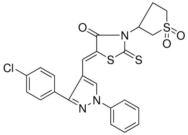 (5Z)-5-{[3-(4-CHLOROPHENYL)-1-PHENYL-1H-PYRAZOL-4-YL]METHYLENE}-3-(1,1-DIOXIDOTETRAHYDRO-3-THIENYL)-2-THIOXO-1,3-THIAZOLIDIN-4-ONE