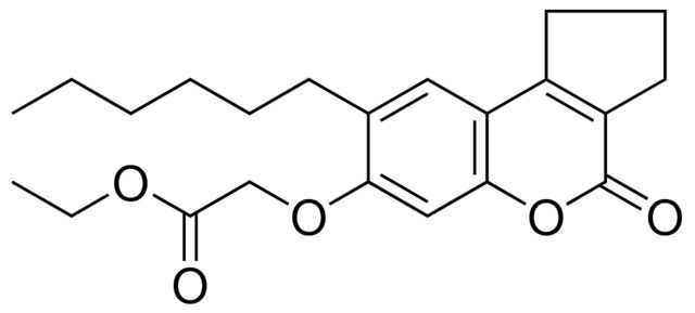 (8-HEXYL-4-OXO-1,2,3,4-4H-CYCLOPENTA(C)CHROMEN-7-YLOXY)-ACETIC ACID ETHYL ESTER