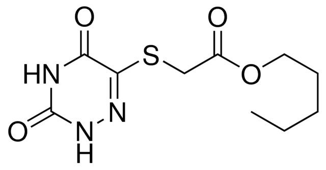 (3,5-DIOXO-2,3,4,5-4H-(1,2,4)TRIAZIN-6-YLSULFANYL)-ACETIC ACID PENTYL ESTER