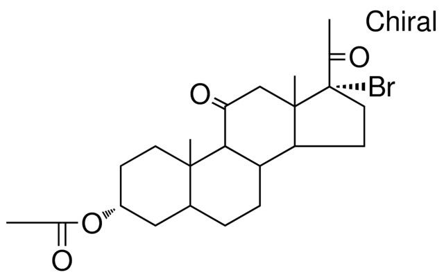 (3alpha)-17-bromo-11,20-dioxopregnan-3-yl acetate