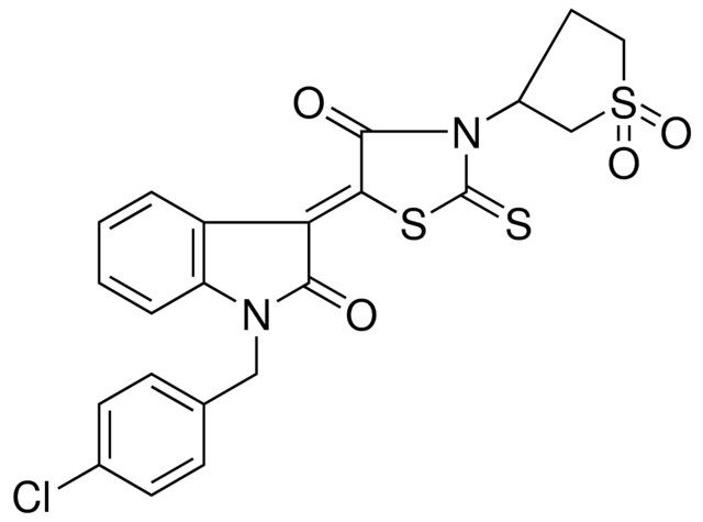 (3Z)-1-(4-CHLOROBENZYL)-3-[3-(1,1-DIOXIDOTETRAHYDRO-3-THIENYL)-4-OXO-2-THIOXO-1,3-THIAZOLIDIN-5-YLIDENE]-1,3-DIHYDRO-2H-INDOL-2-ONE