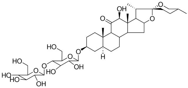 (3BETA,5ALPHA,12BETA)-12-HYDROXY-11-OXOSPIROSTAN-3-YL 4-O-HEXOPYRANOSYLHEXOPYRANOSIDE