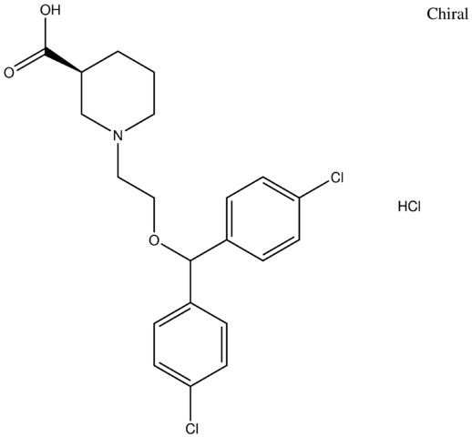 (3S)-1-{2-[bis(4-chlorophenyl)methoxy]ethyl}-3-piperidinecarboxylic acid hydrochloride