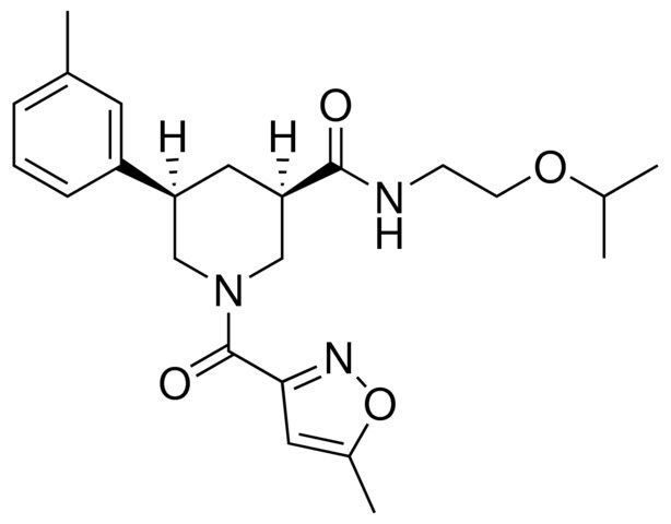 (3R,5R)-N-(2-ISOPROPOXYETHYL)-1-[(5-METHYL-3-ISOXAZOLYL)CARBONYL]-5-(3-METHYLPHENYL)-3-PIPERIDINECARBOXAMIDE