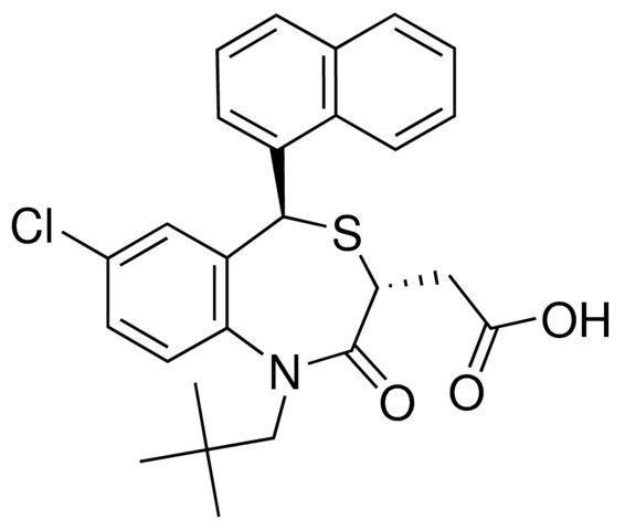 [(3R,5R)-7-CHLORO-5-(1-NAPHTHYL)-1-NEOPENTYL-2-OXO-1,2,3,5-TETRAHYDRO-4,1-BENZOTHIAZEPIN-3-YL]ACETIC ACID