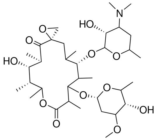 (3R,5R,6S,7R,14S)-12-[(2,6-DIDEOXY-3-O-METHYL-ALPHA-L-GLYCERO-HEXOPYRANOSYL)OXY]-6-HYDROXY-5,7,8,11,13,15-HEXAMETHYL-4,10-DIOXO-1,9-DIOXASPIRO[2.13]HEXADEC-14-YL 3,4,6-TRIDEOXY-3-(DIMETHYLAMINO)-D-GLYCERO-HEXOPYRANOSIDE