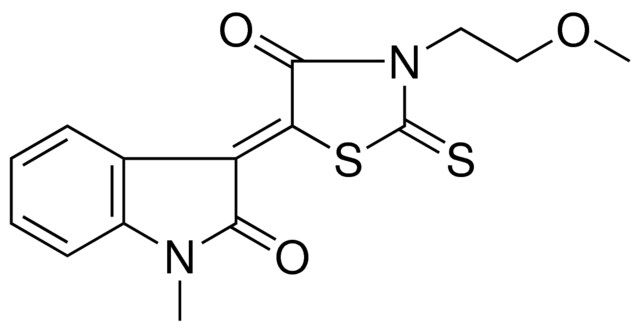 (3Z)-3-[3-(2-METHOXYETHYL)-4-OXO-2-THIOXO-1,3-THIAZOLIDIN-5-YLIDENE]-1-METHYL-1,3-DIHYDRO-2H-INDOL-2-ONE