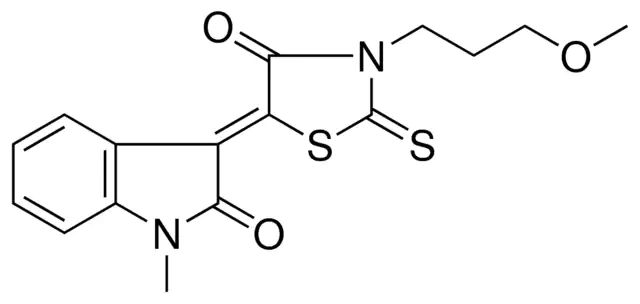 (3Z)-3-[3-(3-METHOXYPROPYL)-4-OXO-2-THIOXO-1,3-THIAZOLIDIN-5-YLIDENE]-1-METHYL-1,3-DIHYDRO-2H-INDOL-2-ONE