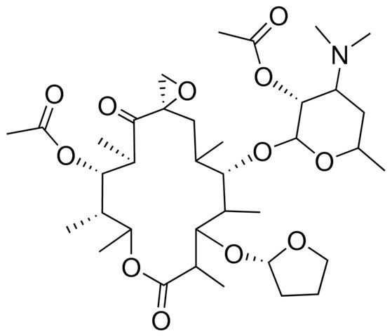 (3R,5R,6S,7S,14S)-14-[[2-O-ACETYL-3,4,6-TRIDEOXY-3-(DIMETHYLAMINO)-D-GLYCERO-HEXOPYRANOSYL]OXY]-5,7,8,11,13,15-HEXAMETHYL-4,10-DIOXO-12-[(2S)-TETRAHYDRO-2-FURANYLOXY]-1,9-DIOXASPIRO[2.13]HEXADEC-6-YL ACETATE