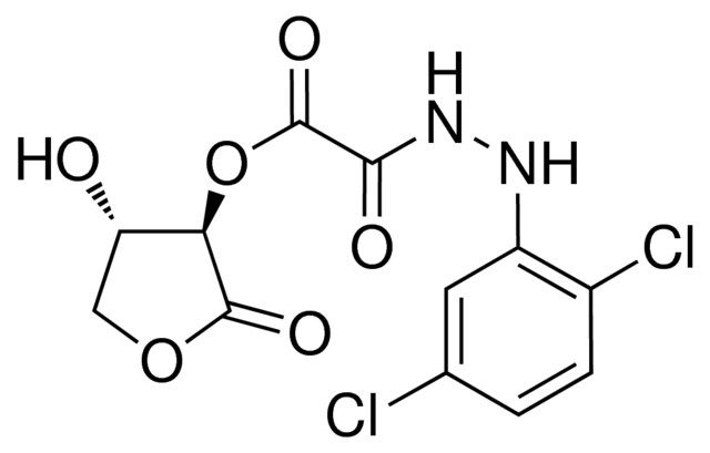 (3R,4S)-4-hydroxy-2-oxotetrahydro-3-furanyl [2-(2,5-dichlorophenyl)hydrazino](oxo)acetate